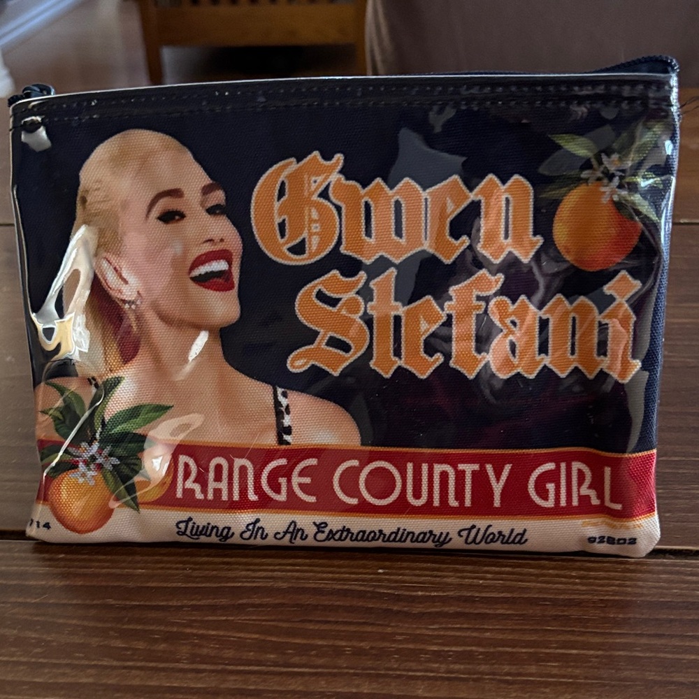 GX by Gwen Stefani Orange County Girl Cosmetic Bag - Black and Orange